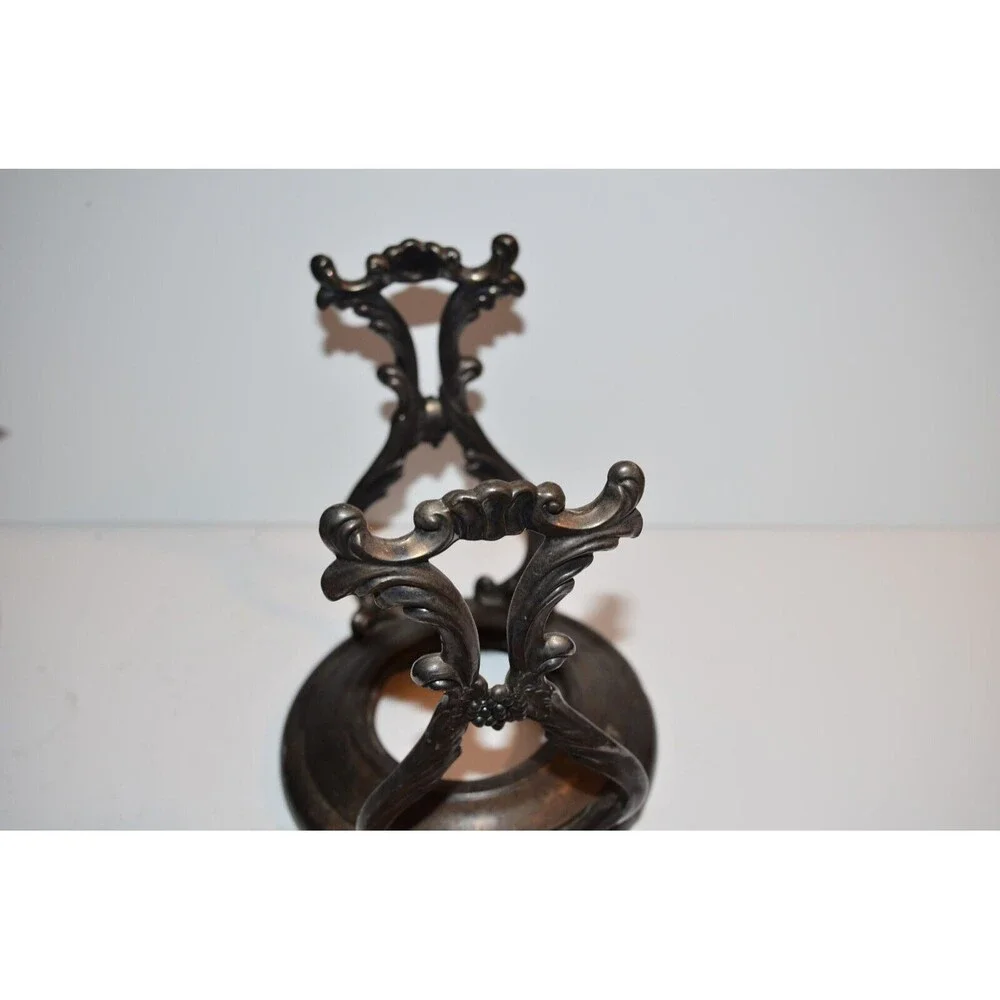 Vtg Sheridan Silver on copper Tilt Tea Pot Coffee Stand No Warmer silverplate